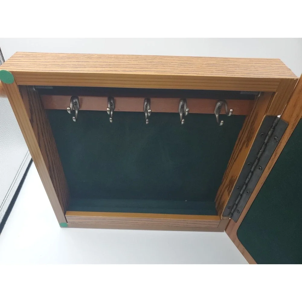Mirrored Jewelry Cabinet Armoire Wood Hidden Necklace Organizer Holder Heavy